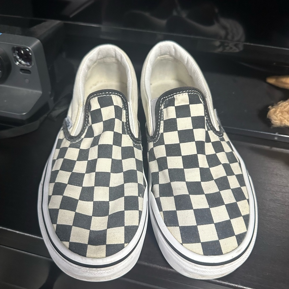 checkered slip on vans